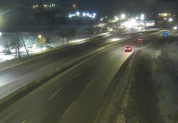 Highway 1 in Kamloops at 7 a.m.