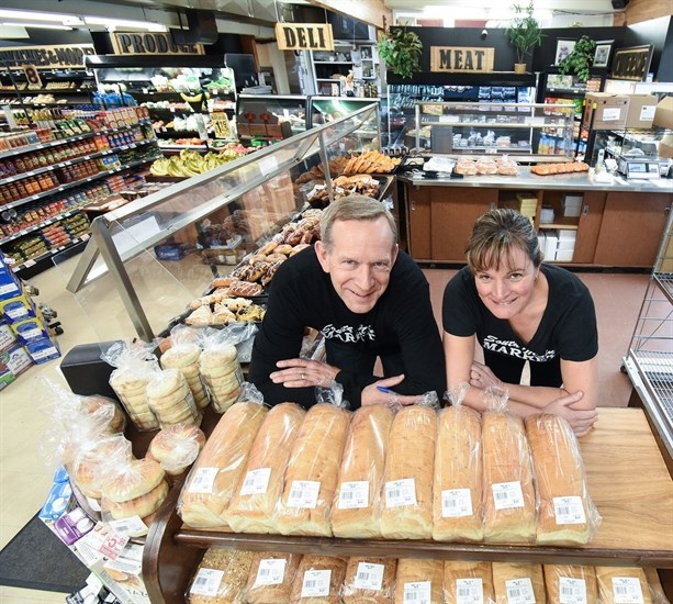 Owners Dan and Tracy Fehr of the South Main Market in the Penticton store's popular bakery.