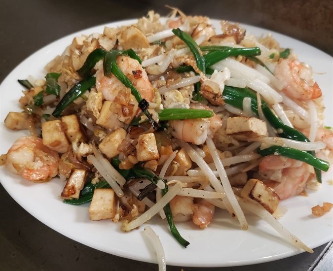 Pad Thai made at a cooking class at Kuzina Messer Culinaire. 
