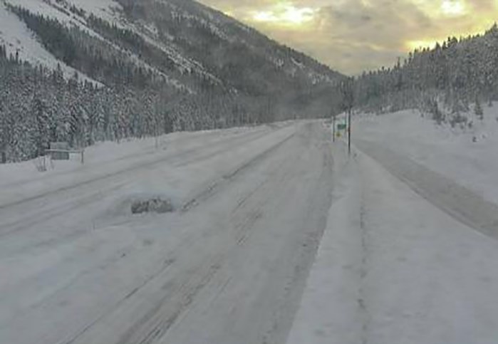 Highway 5 near the Coquihalla Summit at 7:15 a.m.
