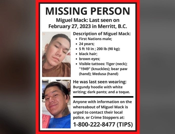 Missing persons poster by the B.C. Association of Aboriginal Friendship Centers. 