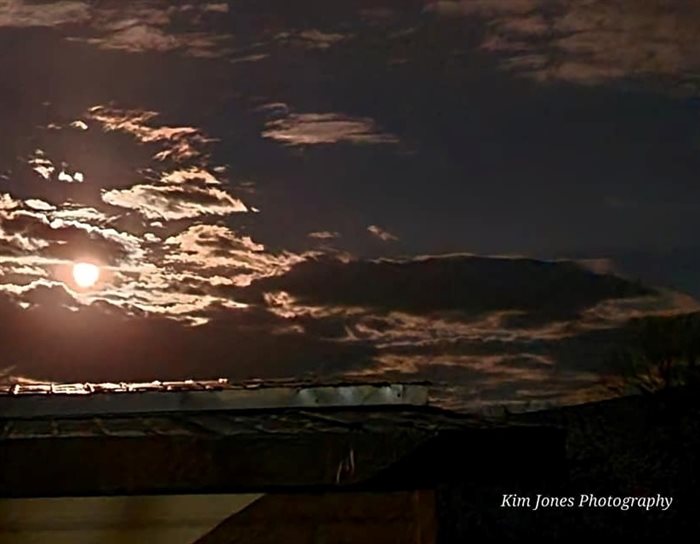 Full March moon over Vernon. 