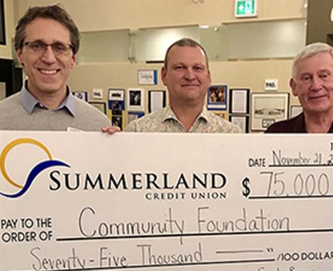 Summerland Credit Union Community Foundation donation