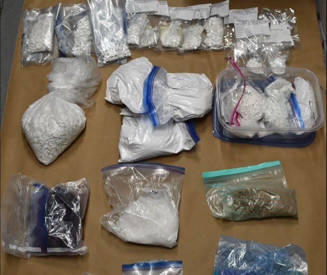 Some of the drugs found during the raids.