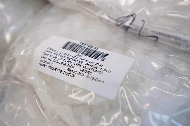 Amphetamine-related visits to Ontario emergency departments have skyrocketed over the last two decades, a recent study published in the Canadian Journal of Psychiatry says. Seized crystal meth is shown at a news conference at the RCMP headquarters in Surrey, B.C., Wednesday, April 25, 2018.
