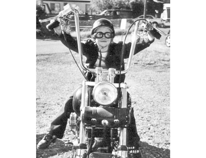When she was about seven years old Morgan Kohan loved to sit on her father Mike's Harley Davidson and go for rides.