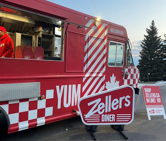 Those hungry for nostalgic food from the Zellers food truck will have to wait a little longer as the truck that was due to arrive at a Kamloops shopping mall this weekend now won't be.