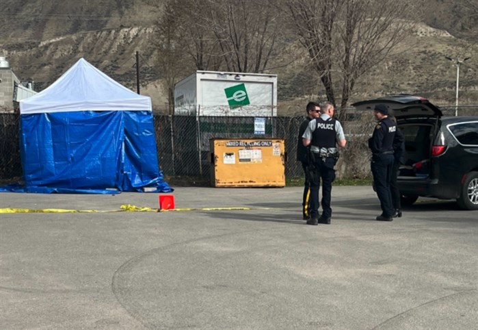 Kamloops RCMP officer are investigation after a body was found in a dumpster in the 1900-block of Curlew Drive.