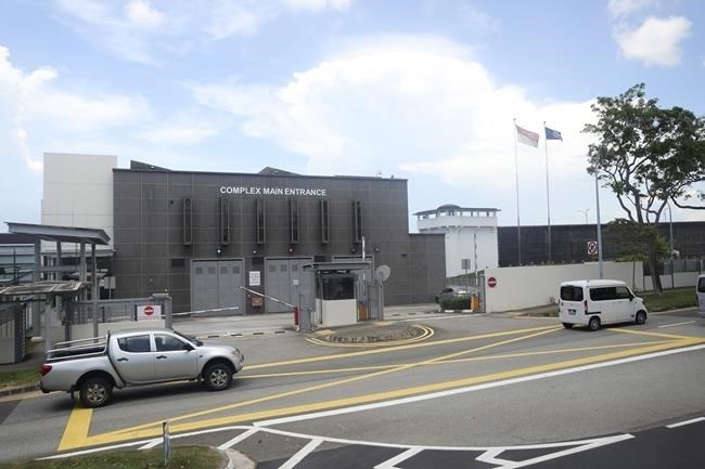 Singapore Prison Service main entrance is seen Wednesday, April 26, 2023. Singapore on Wednesday executed a man accused of coordinating a cannabis delivery, despite pleas for clemency from his family and protests from activists that he was convicted on weak evidence.