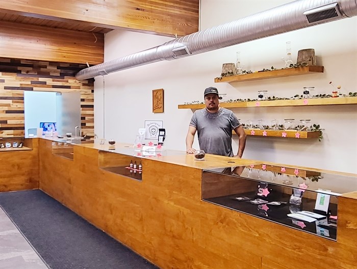 Cory Brewer at his store in 2020.