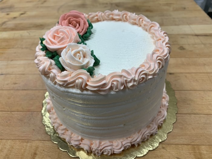 Mill Creek Bakery cake with flowers