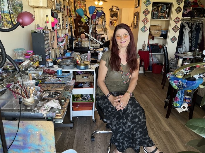 Kamloops artist Karla Pearce lives on disability and sells art on the side to supplement her income. 