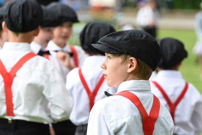 Dressed in the heritage clothes of yesterday during a previous Naramata May Day celebration at Manitou Park.