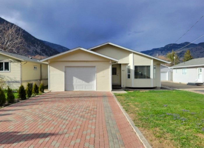 The lowest average assessed value for homes in the Okanagan is in Keremeos at $505,000. This three-bedroom, two-bathroom, 1,403 square foot home is listed for sale at $499,000.
