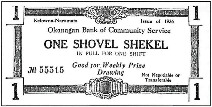 Shovel Shekels were handed out to reward volunteers.