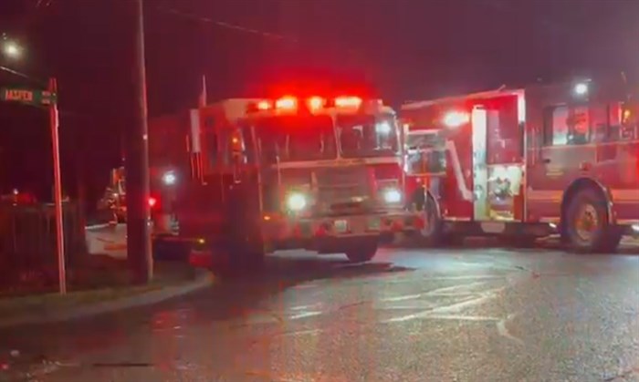 Kamloops Fire Rescue was on the scene of the duplex fire around 10:30 p.m., May 8, 2023.
