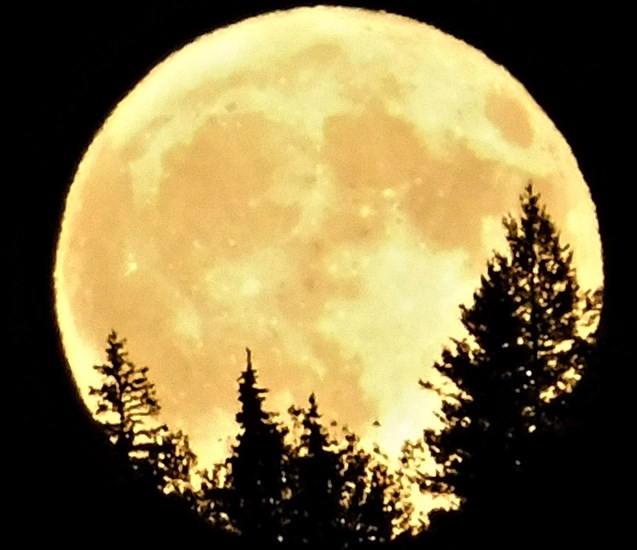 June's full moon over Pinantan Lake. 