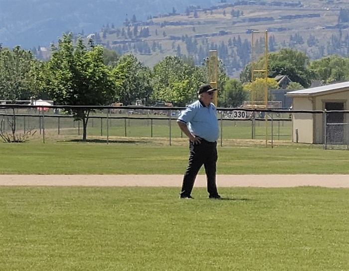 iNFOnews.ca columnist Don Thompson is seen in this undated photo umpiring a baseball game in Vernon.