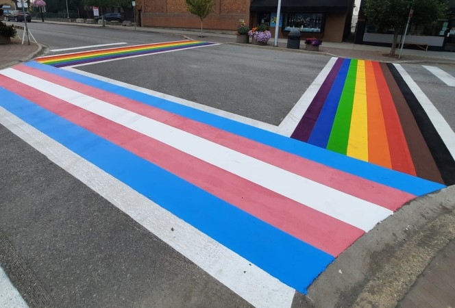 Rainbow crosswalk vandalized again in Salmon Arm | iNFOnews | Thompson ...