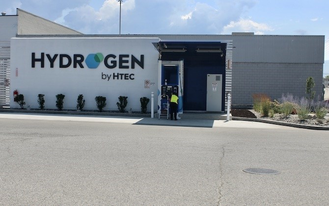 Kelowna's new hydrogen fueling station is open by the Esso at Spall Road and Highway 97.