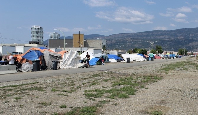 View of the encampment from the east end.