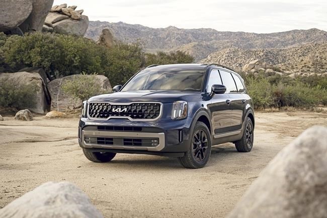 This photo provided by Kia shows the 2024 Kia Telluride, a three-row midsize SUV that has been Edmunds' top-ranked vehicle in this category since it launched.