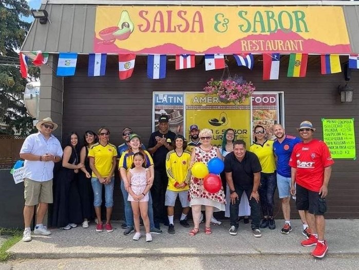 The restaurant staff and owners at Salsa & Sabor Restaurant in Rutland.