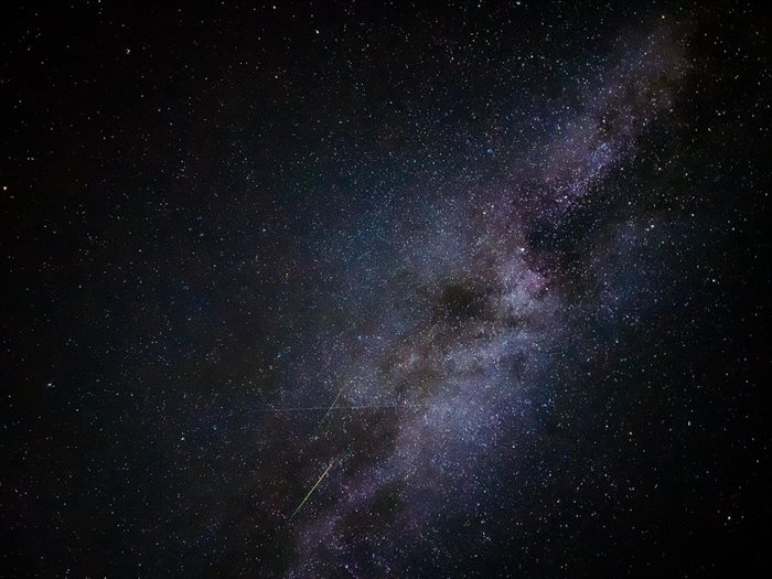 Meteors can be seen shooting across the Milky Way in skies over Penticton. 