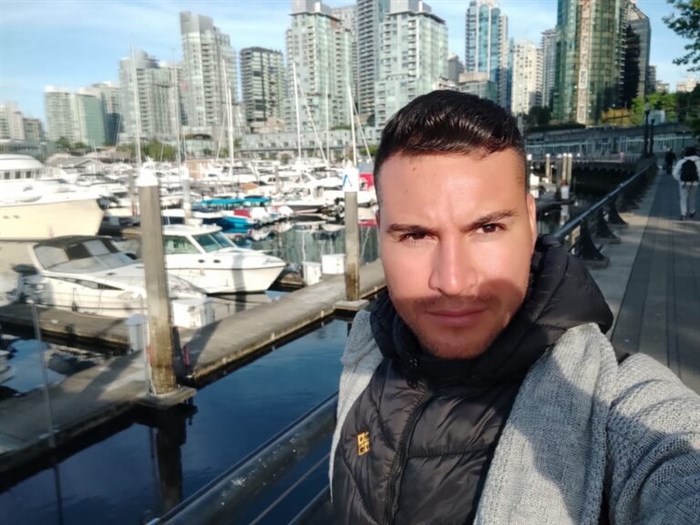 Carlos Aranda Burgoin, 30, in Vancouver before he left for Osoyoos.