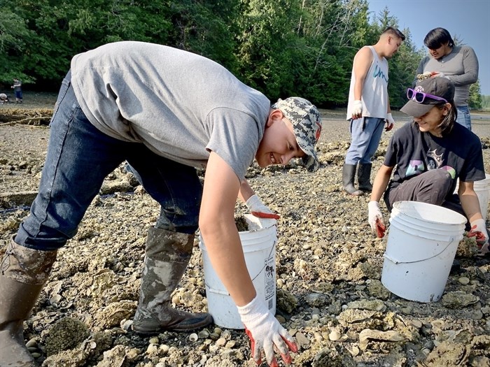 Two dozen Nuu-chah-nulth youth camped and worked on a traditional clam garden as part of a land-based leadership program to connect them with their community and culture.