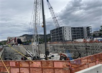 UBCO has resumed construction on its downtown tower campus. Hadgraft Wilson Place can be seen in the background of this photo from June, 2, 2024. 