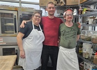 The team at Harvest Moon Bakery in Kamloops from left to right: Christie Carnegie, Nicolas Driver, Jamie Andersen.