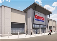 Artist rendering of the new Costco warehouse expected to open in Kelowna in February.