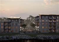 An artist&#39;s rendering of the proposed Thompson Landing development on the North Shore in Kamloops.
