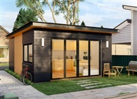 The Lotus Mini by Rohe Homes is factory built and folded up for shipping.