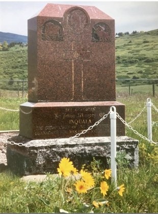 Chief Nicola's grave is located at the north end of the Okanagan Lake, overlooking the Okanagan Nation