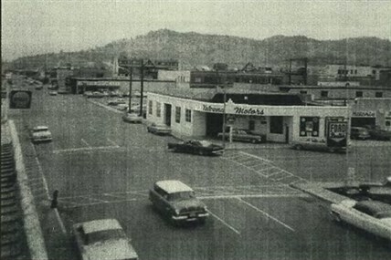 A photo from a Kelowna Daily Courier article showing the original building in the 60s.