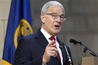 FILE - Nebraska Secretary of State Bob Evnen holds a news conference in Lincoln, Neb., Nov. 4, 2020.