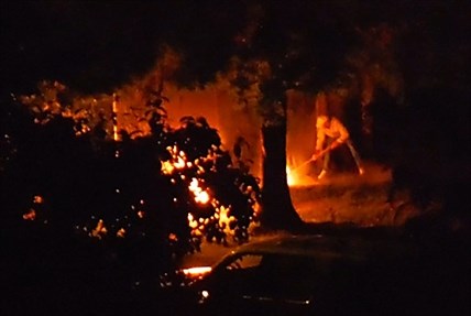 RCMP are investigating a suspected arson behind Cottonwoods Care Centre Saturday night.