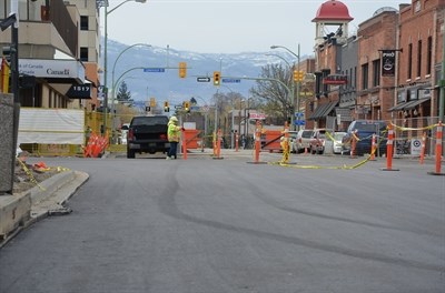 Phase 2 of the Bernard Avenue revitalization is underway with street paving.