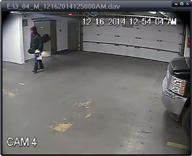 One of the three suspects sought in relation to thefts from storage lockers at Talasa apartments.
