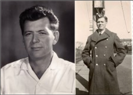 Lt. Robert Glenn Anderson circa 1945 (left)/Dr. Robert Glenn Anderson circa 1967