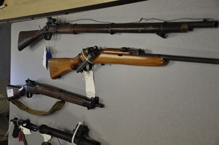 An assortment of the weapons collected during a firearms amnesty.