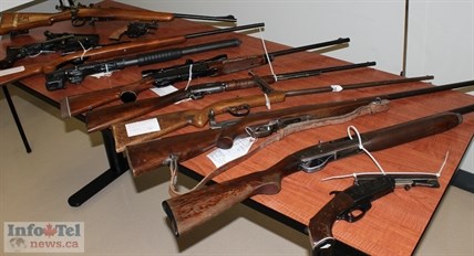 More than 30 guns were accepted by Penticton RCMP during June's gun amnesty period. 
