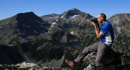 Donald Ehman on one of his many photography treks to Wells Gray Park.