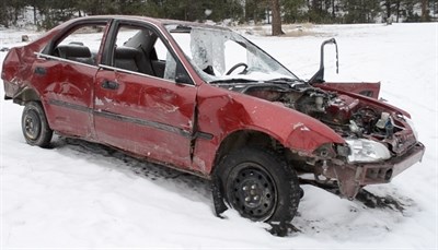 An abandoned car found at Tree Flats, Dec. 13, 2012.