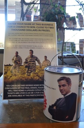 Those who successfully find the 'Wanted' man that is George Clooney can enter a draw for prizes donated by Enderby businesses. 