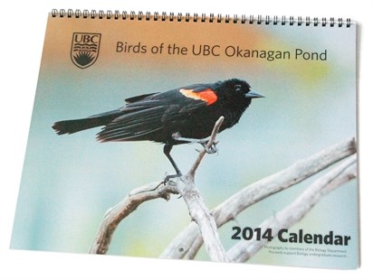 The 2014 Birds of the UBC Okanagan Pond calendar.
