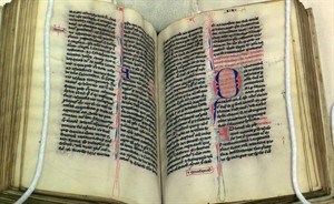 This theological manuscript was scribed in Latin in northern France during the 1350s.