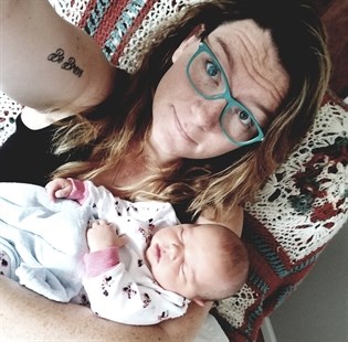 Ashley Stevenson and baby Valentina.